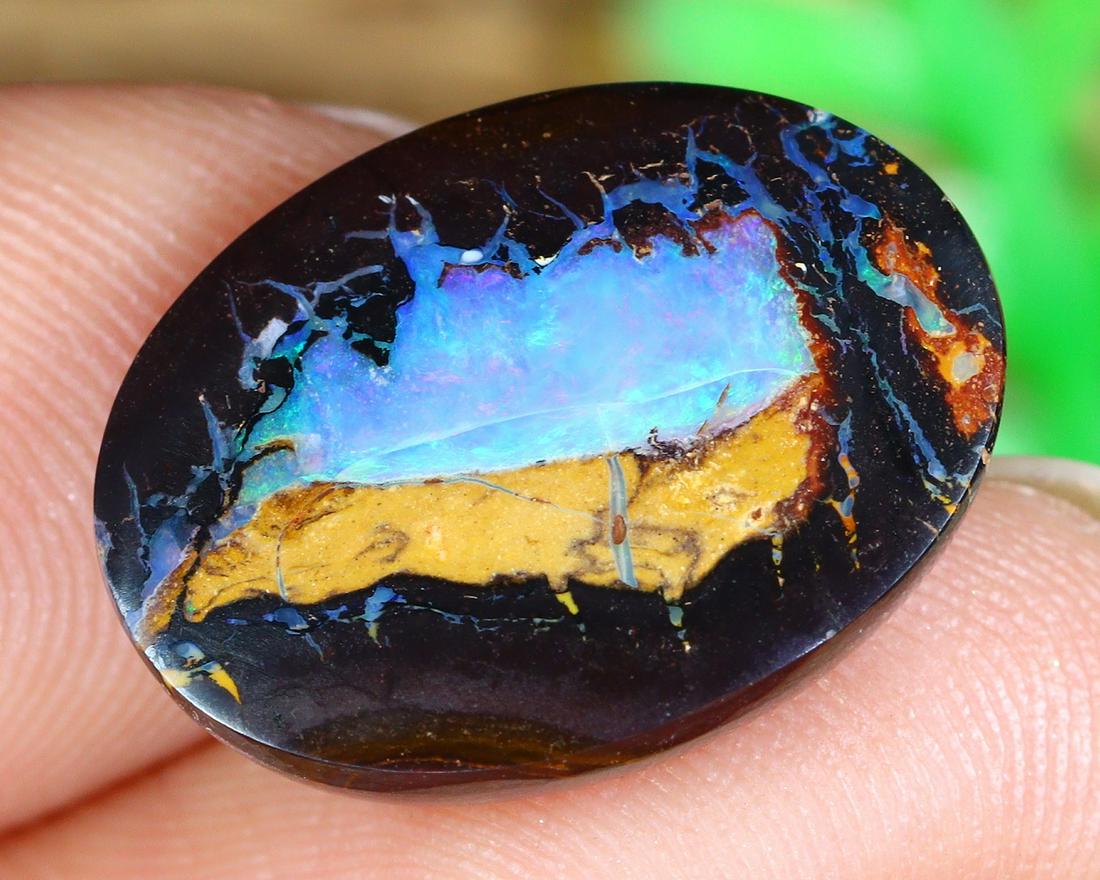 Australian Queensland Koroit Mine Loose Boulder Solid Opal Cabochon: Highlight: Timed Auction, NO COMPETING BID, NO HIDDEN RESERVED PRICE, all auction lots starting at only $19 for all SOLID Australian Opals and rough parcel which is few hundreds dollar worth in the ac