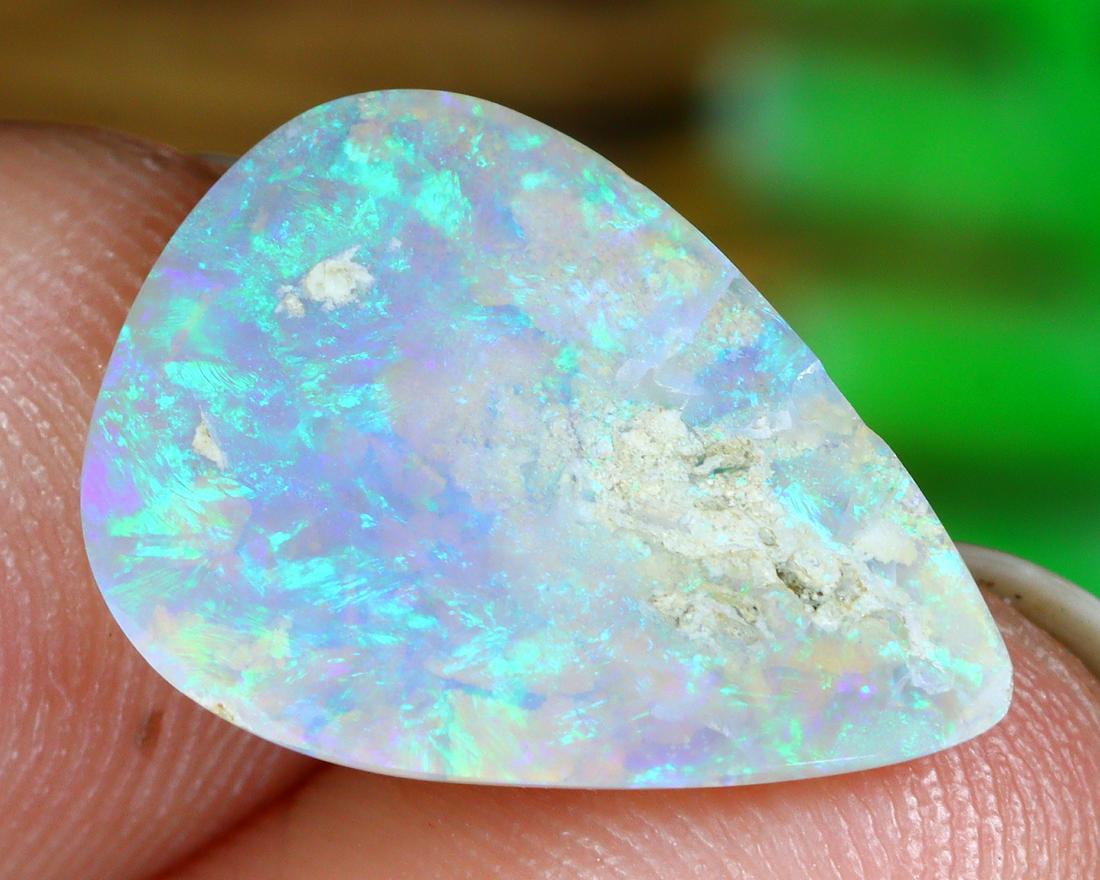 Australian Lightning Ridge Mine Loose Black Opal Dark Solid Opal Cabochon (1 of 4)
