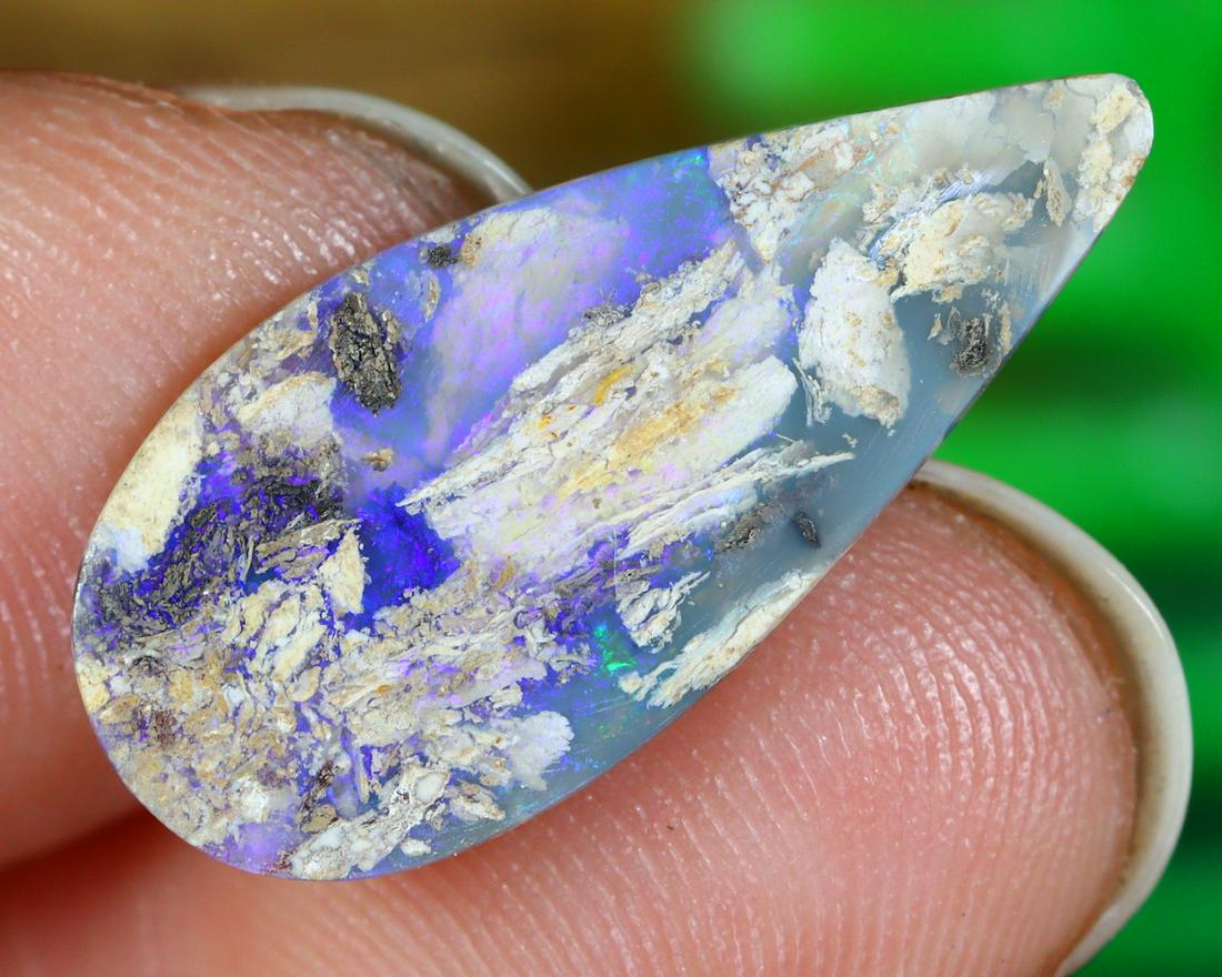 Australian Lightning Ridge Mine Loose Black Opal Dark Solid Opal Cabochon (1 of 4)