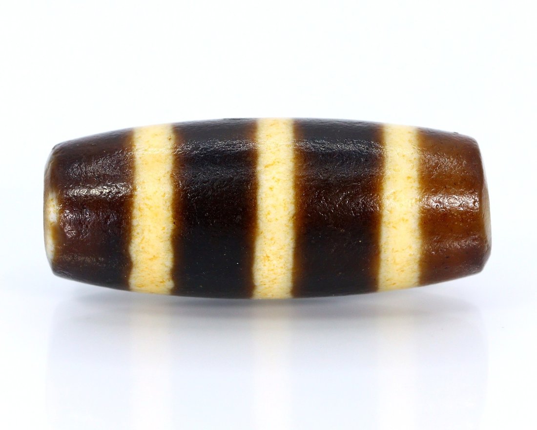 A Vintage Tibetan 3 Stripes Chung dZi Bead Himalayan Asian Art Collection (1 of 5)