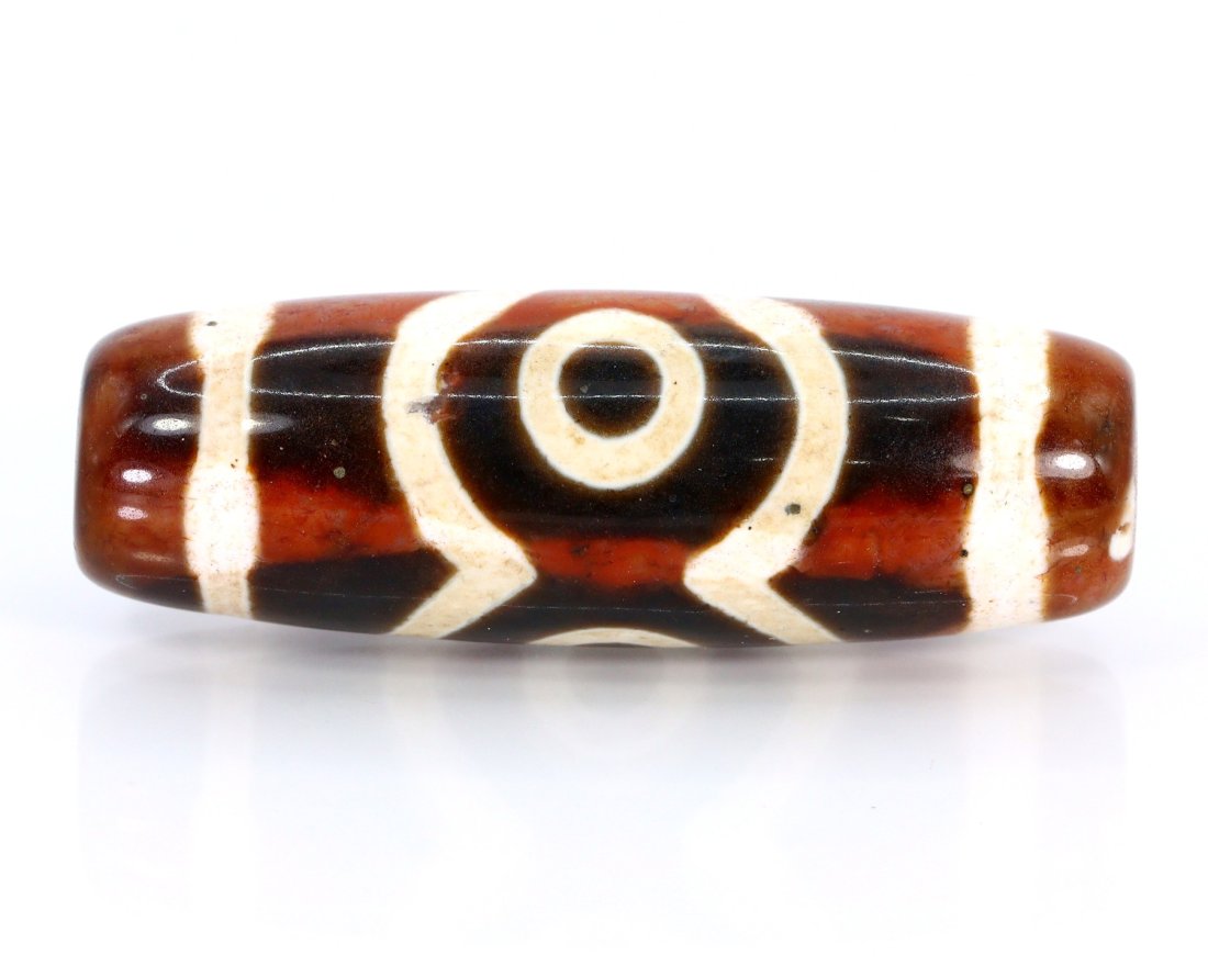 A New Tibetan 3 Eyes dZi Bead Himalayan Asian Art Collection K18 (1 of 4)