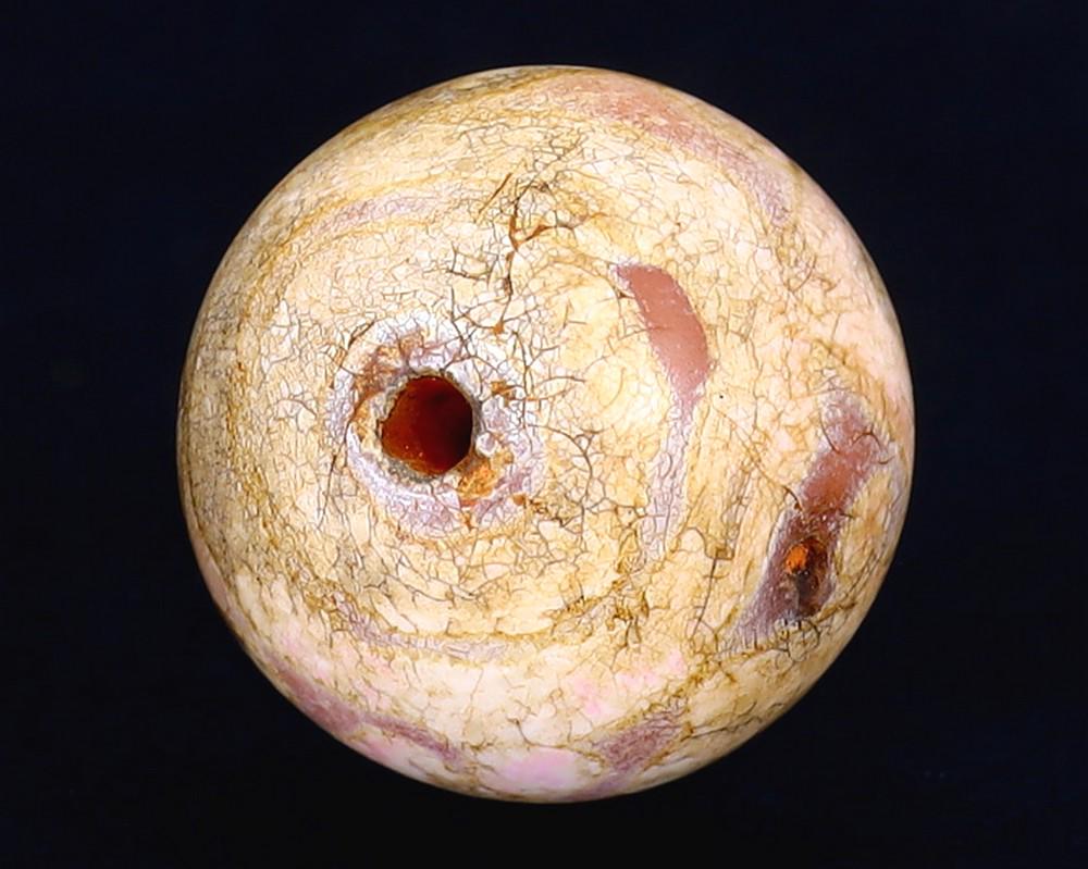 An Ancient Western Asiatic Decorated Tibetan Etched Carnelian dZi Bead (1 of 4)