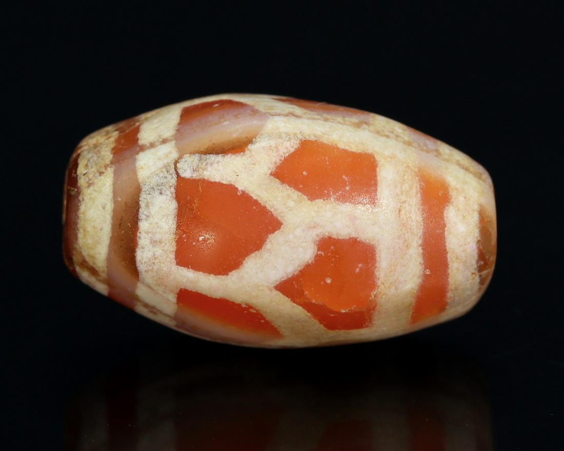 An Antique Tortoise Back Phum dZi Beads Himalayan Carnelian Bead Asian Art Collection (1 of 4)