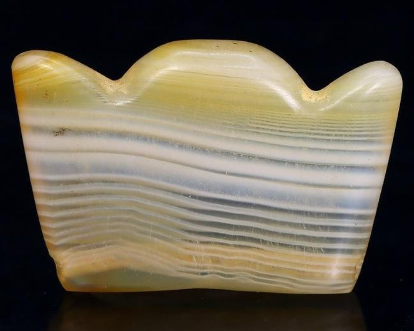 An Ancient Southeast Asian Dvaravati Period Banded Agate Bead Asian Art Carving Antique (1 of 3)