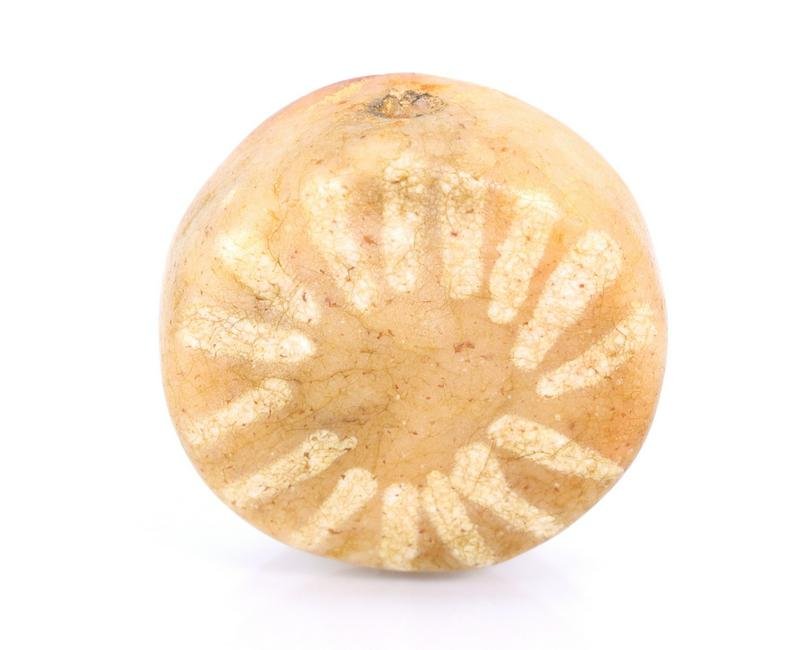 An Antique Western Asiatic Decorated Tibetan Etched Carnelian dZi Bead (1 of 4)