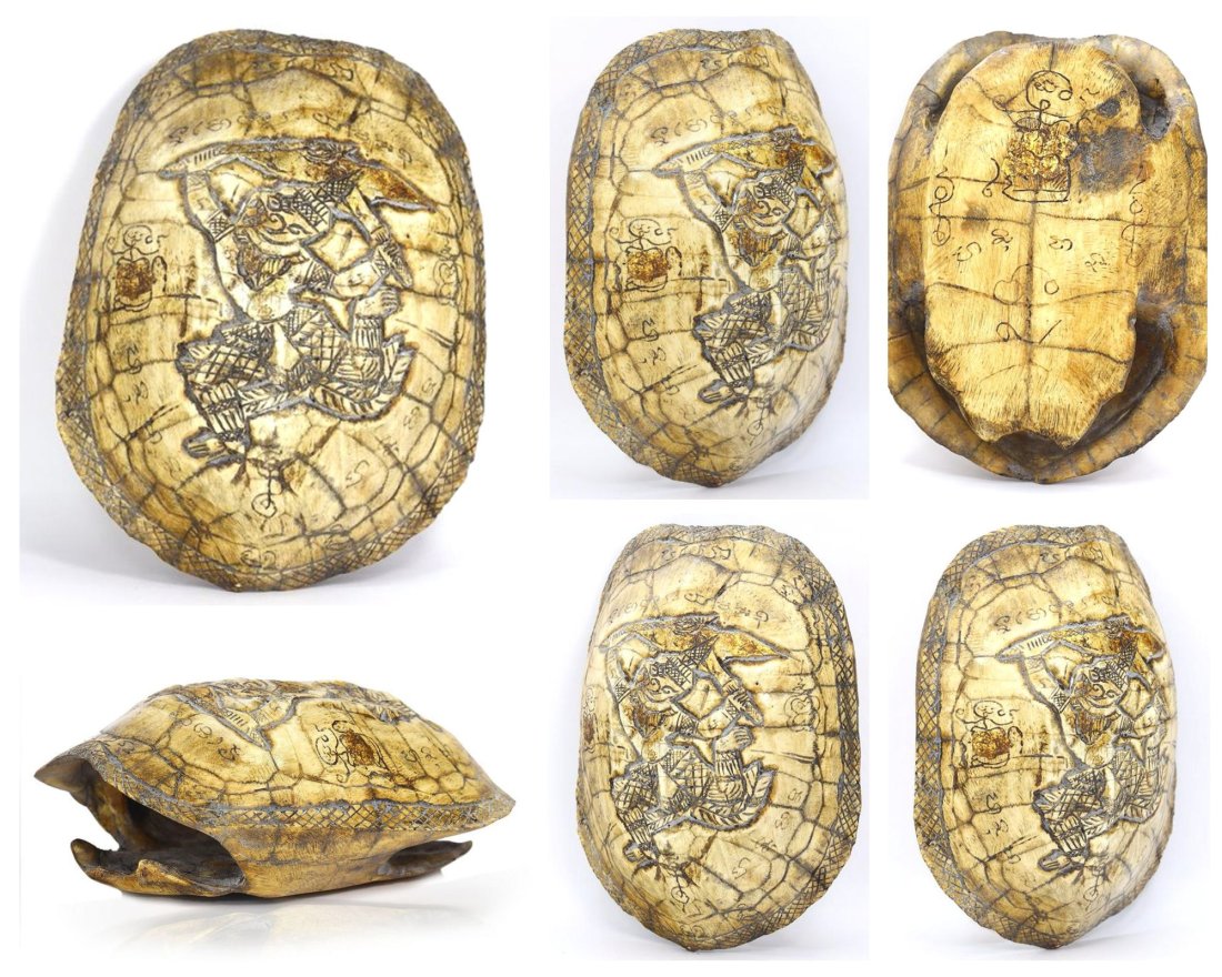 Engraving Antique Tortoise Shell with Monkey God Carving Art: Dimension: 6 1/2 inches Thousand Planet Auction House Season 2 Asian Treasure Hunt Auction, auction including Abstract Oil Painting, Sculptures & Carvings, Statues & Statuettes, Bust Carving, Signet R