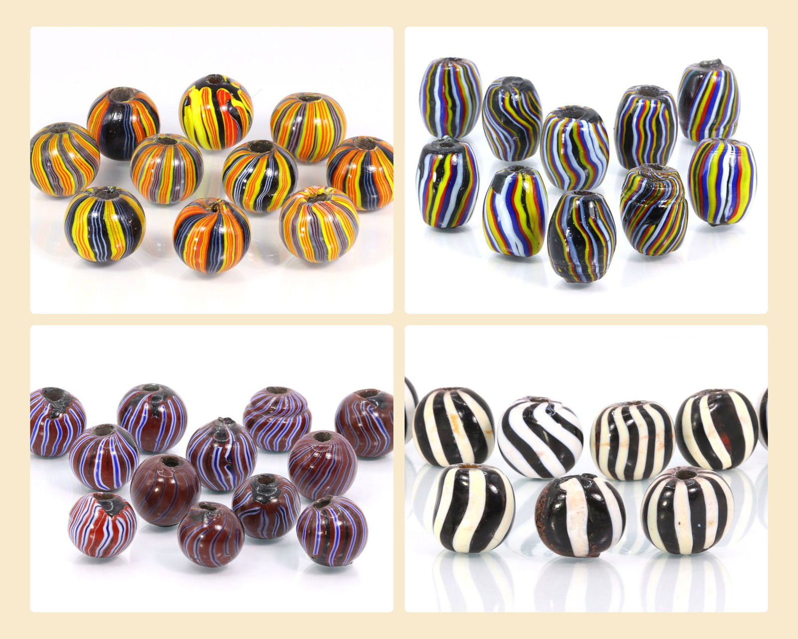 Four Lots of Assorted Murano Millefiori Glass Paperweights Venetian Art Glass: Dimension: 22x17mm (Biggest Size) Thousand Planet Auction House Season 2 Asian Treasure Hunt Auction, auction including Abstract Oil Painting, Sculptures & Carvings, Statues & Statuettes, Bust Carving