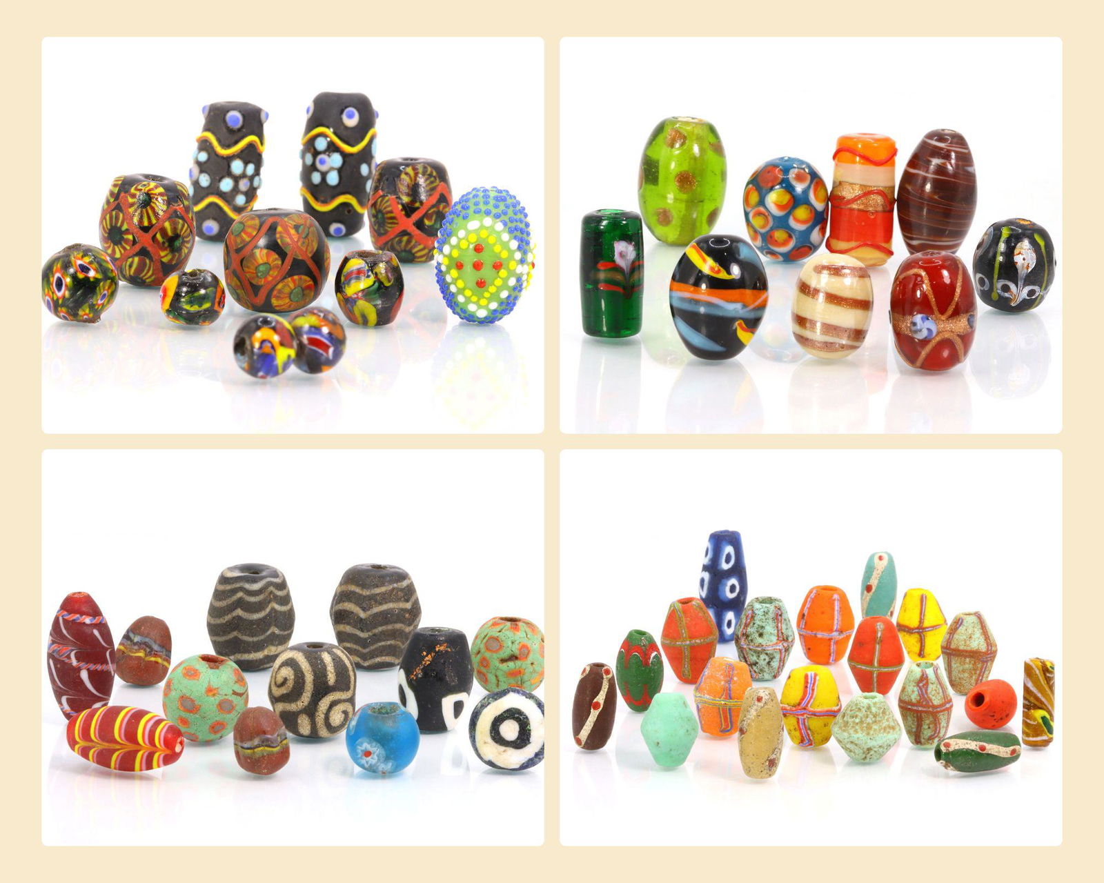 Four Lots of Assorted Murano Millefiori Glass Paperweights Venetian Art Glass: Dimension: 33x16mm (Biggest Size) Thousand Planet Auction House Season 2 Asian Treasure Hunt Auction, auction including Abstract Oil Painting, Sculptures & Carvings, Statues & Statuettes, Bust Carving