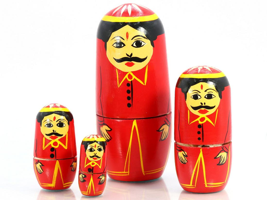 Russian Matryoshka Wooden Cartoon Nesting Doll: Dimension: 4 9/64 inches Thousand Planet Auction House Season 2 Asian Treasure Hunt Auction, auction including Abstract Oil Painting, Sculptures & Carvings, Statues & Statuettes, Bust Carving, Signet