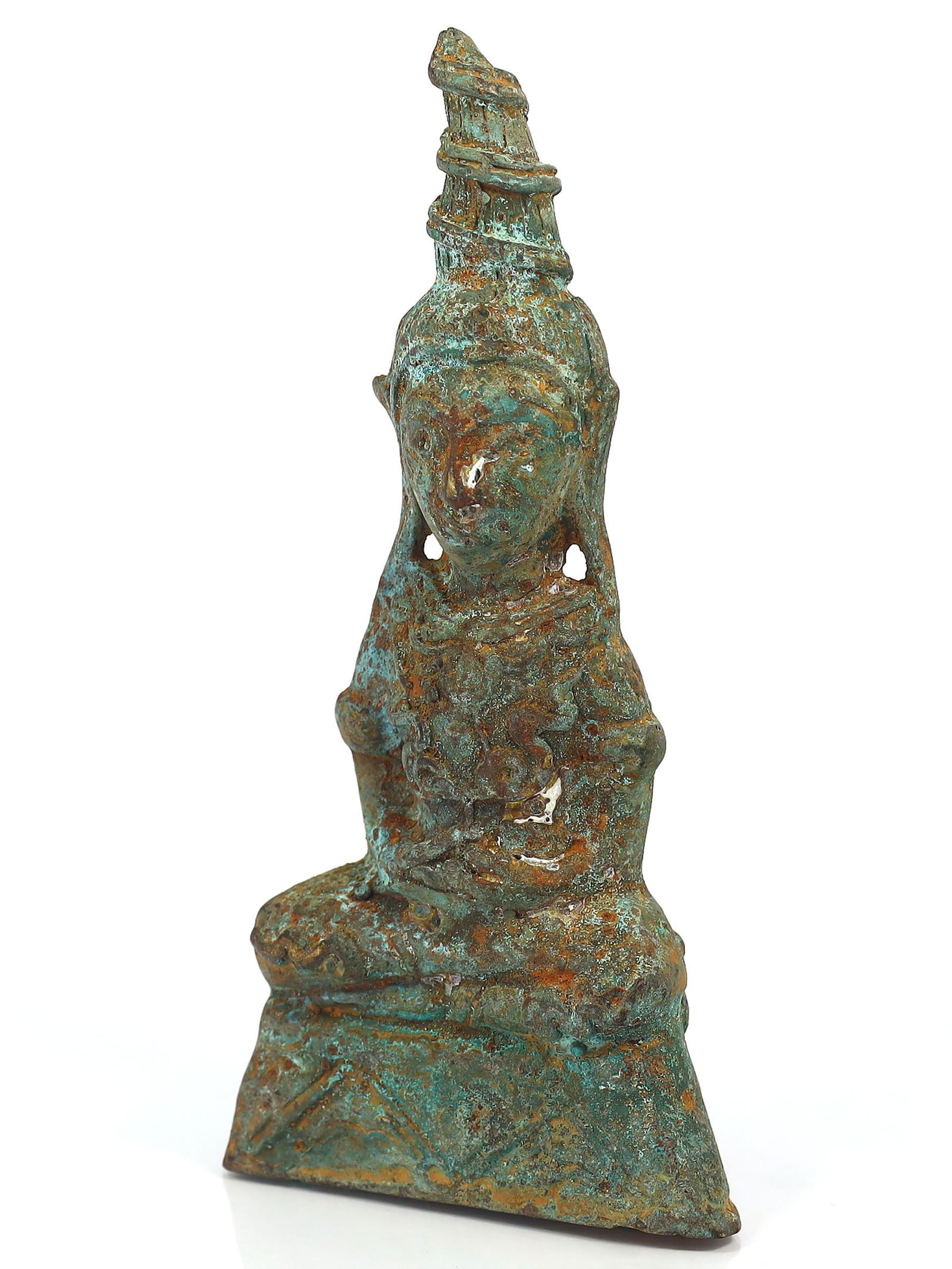 Descent of the Bronze Buddha from Tusita Heaven: Length: 5 29/32inches Thousand Planet Auction House Season 2 Asian Treasure Hunt Auction, auction including Abstract Oil Painting, Sculptures & Carvings, Statues & Statuettes, Bust Carving, Signet Rin