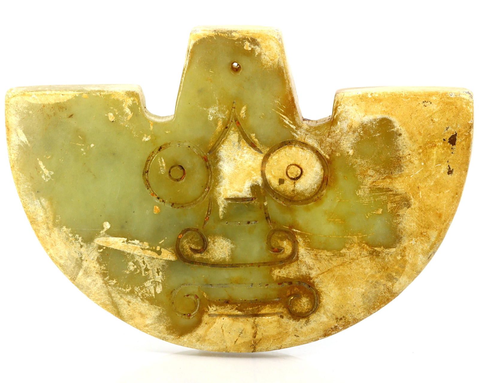 A Chinese Green Jade Carving Elephant Asian Art Collection: Length: 4 21/64 inches Thousand Planet Auction House Season 2 Asian Treasure Hunt Auction, auction including Abstract Oil Painting, Sculptures & Carvings, Statues & Statuettes, Bust Carving, Signet Ri