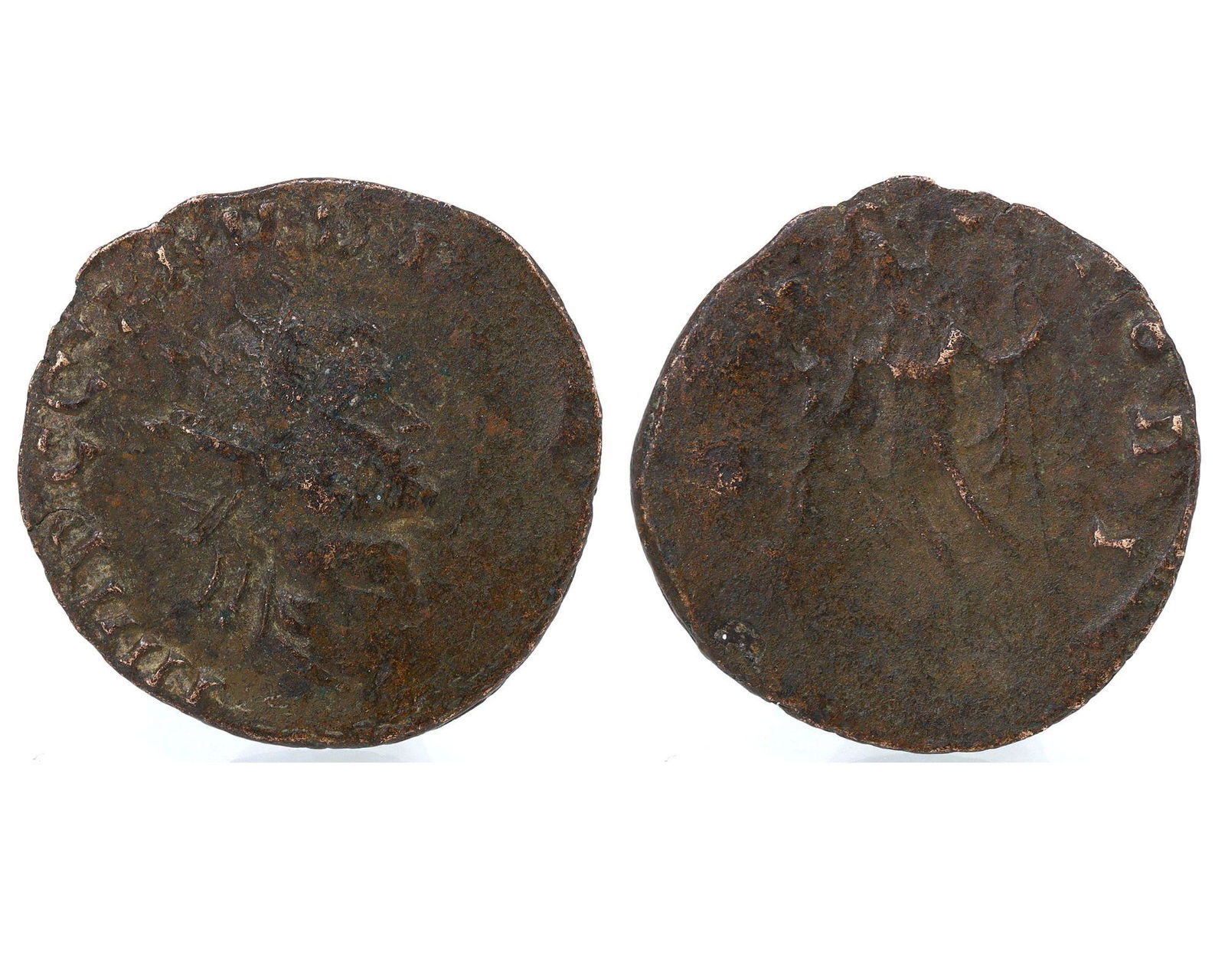 Genuine Roman Coin - Bronze Claudius II Gothicus 268 - 270AD Antoninianus Coin: Dimension: 20mm Thousand Planet Auction House Season 2 Asian Treasure Hunt Auction, auction including Abstract Oil Painting, Sculptures & Carvings, Statues & Statuettes, Bust Carving, Signet Rings, Vi