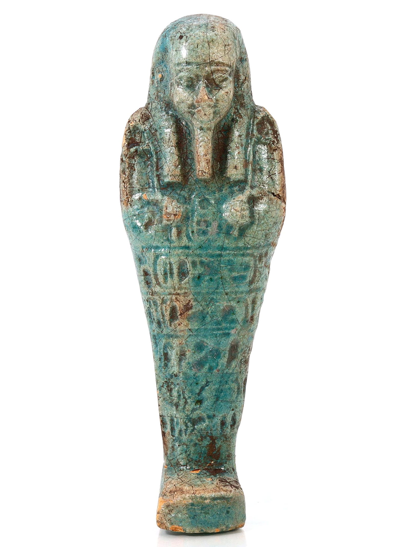 Ancient Egyptian Mummy Figure Ushabti: Length: 6 27/64 inches Thousand Planet Auction House Season 2 Asian Treasure Hunt Auction, auction including Abstract Oil Painting, Sculptures & Carvings, Statues & Statuettes, Bust Carving, Signet Ri