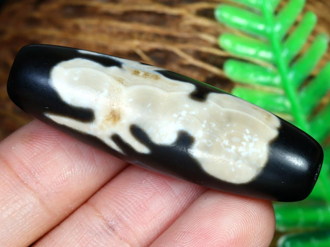 62.74Ct Chinese Tibetan Agate dZi Bead Asian Art Carving (1 of 3)