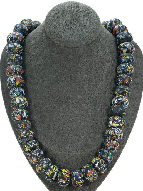 372Gram Murano Millefiori Glass Paperweights Venetian Art Glass Beads Necklace (1 of 2)