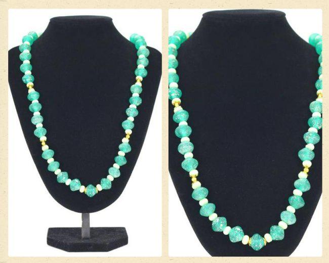 145Gram Murano Millefiori Glass Paperweights Venetian Art Glass Beads Necklace (1 of 2)