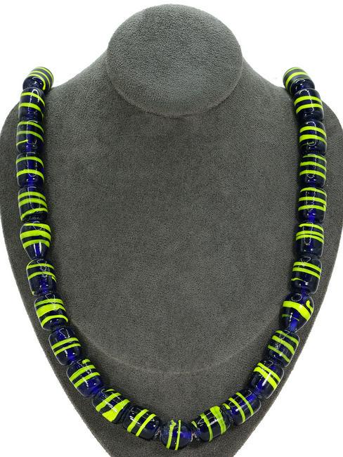 221Gram Murano Millefiori Glass Paperweights Venetian Art Glass Beads Necklace (1 of 3)