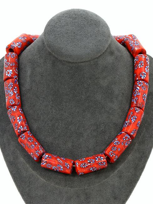 211Gram Murano Millefiori Glass Paperweights Venetian Art Glass Beads Necklace (1 of 3)