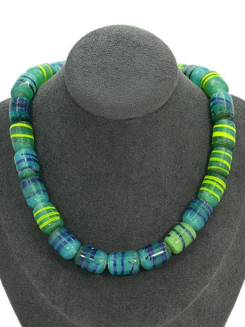 162Gram Murano Millefiori Glass Paperweights Venetian Art Glass Beads Necklace (1 of 3)