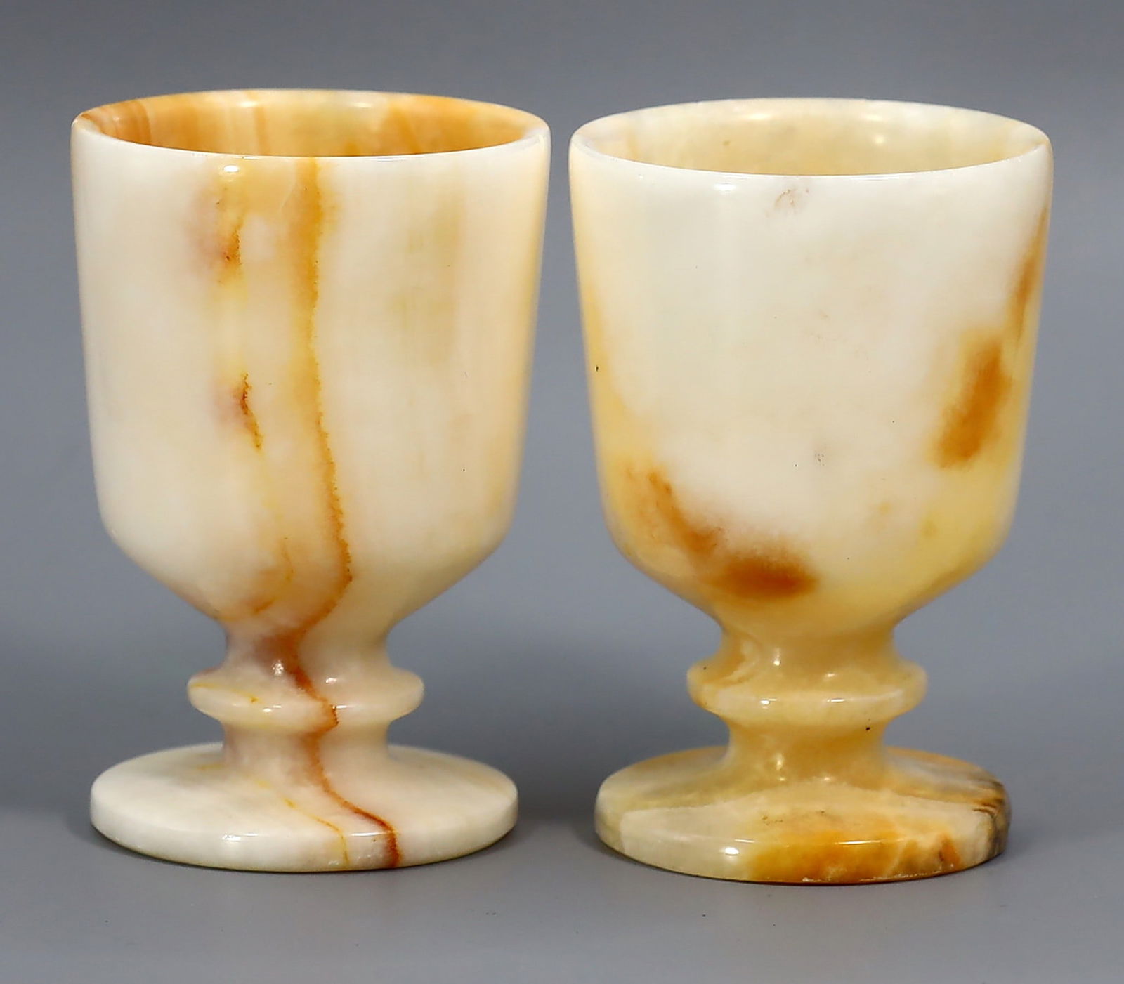 Pair of Polished Italian Marble Goblets Wine Glasses Goblet Cup: 7.5x5cm Weight: 239 grams (Before Packing) Thousand Planet Auction House Season 4: Ten2Go August Collection Auction. A bargain hunter's, fixer-upper's, and pack-rat's dream come true! Our Ten2Go "ware