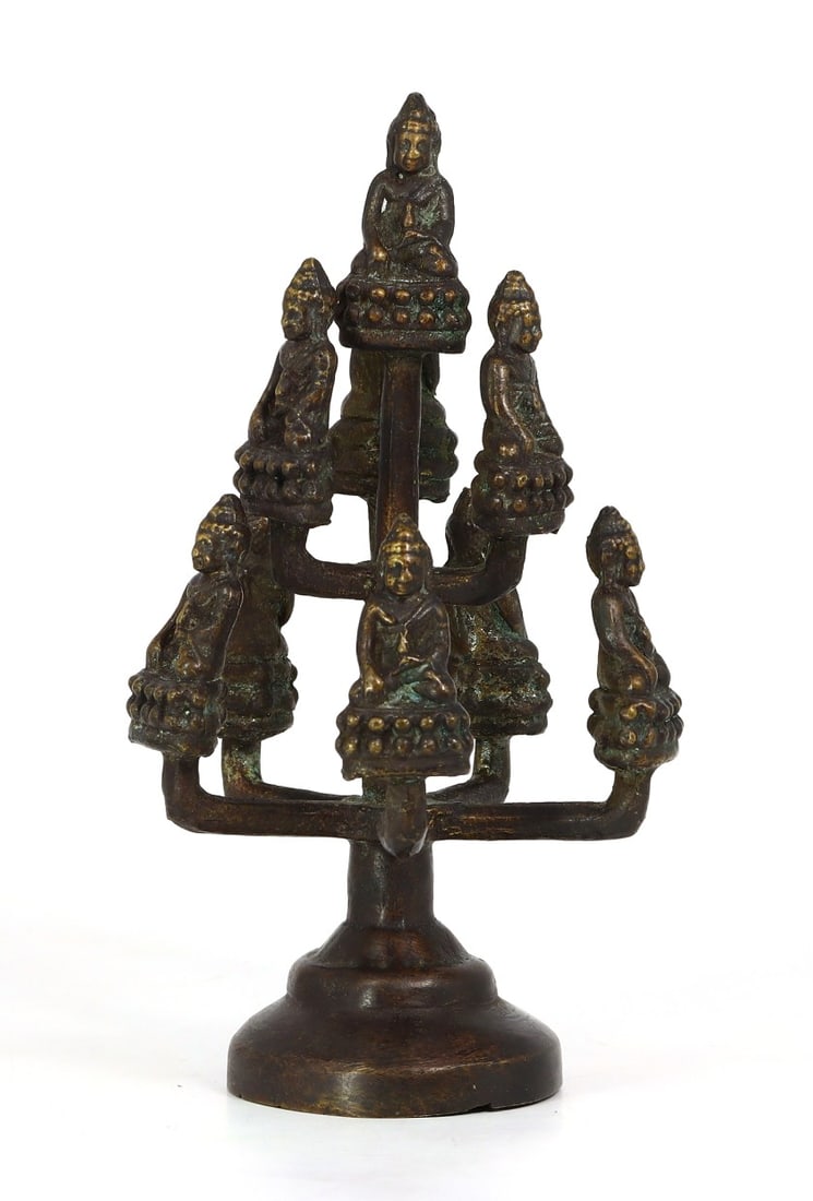 Vintage Asian Brass Nine Little Buddhas Figurine Tree: 8x15cm Weight: 433 grams (Before Packing) Thousand Planet Auction House Season 4: Ten2Go August Collection Auction. A bargain hunter's, fixer-upper's, and pack-rat's dream come true! Our Ten2Go "wareh
