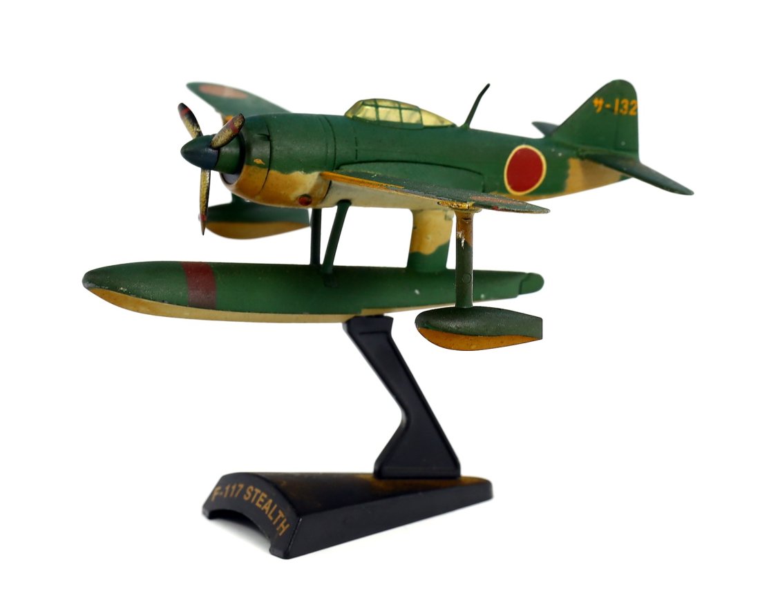Vintage Metal Japanese WWII Tamiya Nakajima Floatplane Fighter Aircraft Airplane Model (1 of 3)