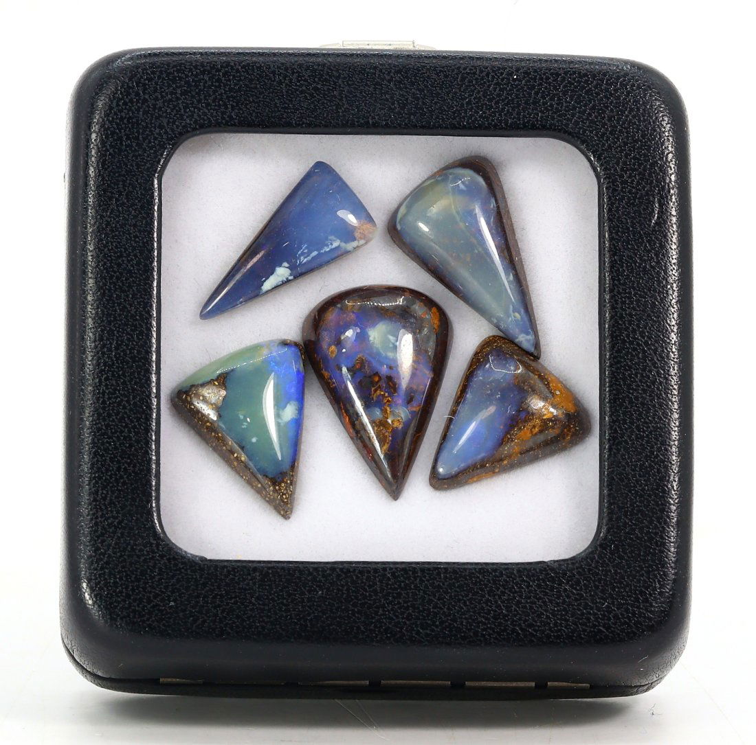 33Ct Box of Five Australian Koroit Yowah Boulder Opal Cabochon (1 of 2)