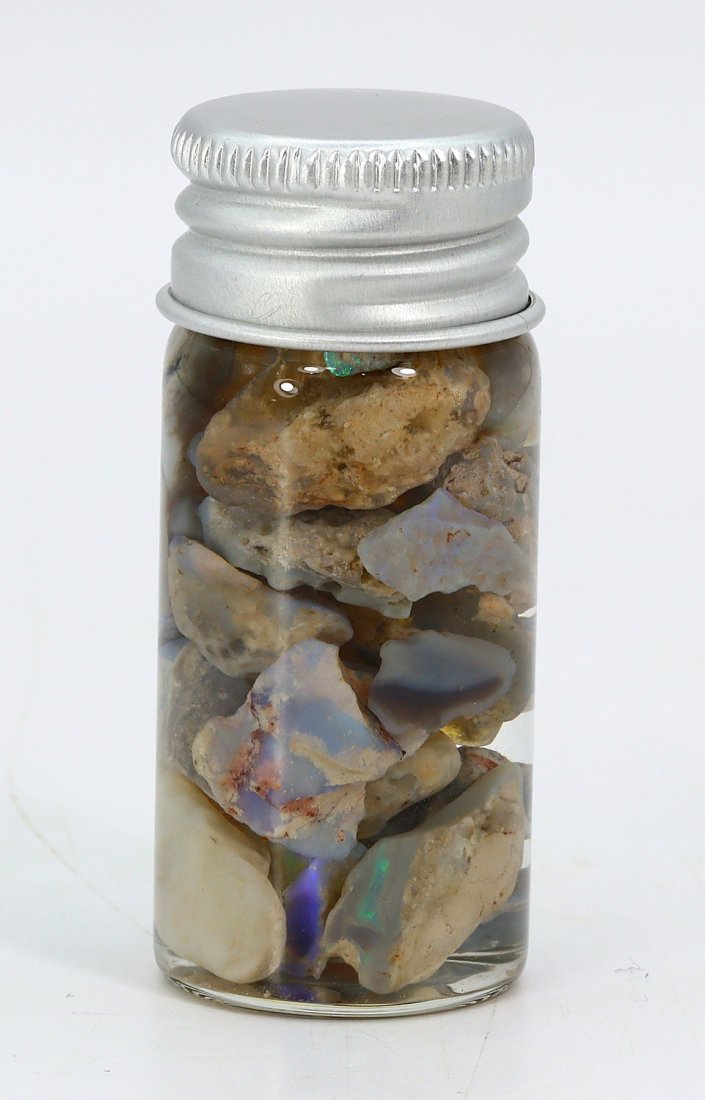52Ct Collection of Australian Lightning Ridge Opal Rough Jar (1 of 4)