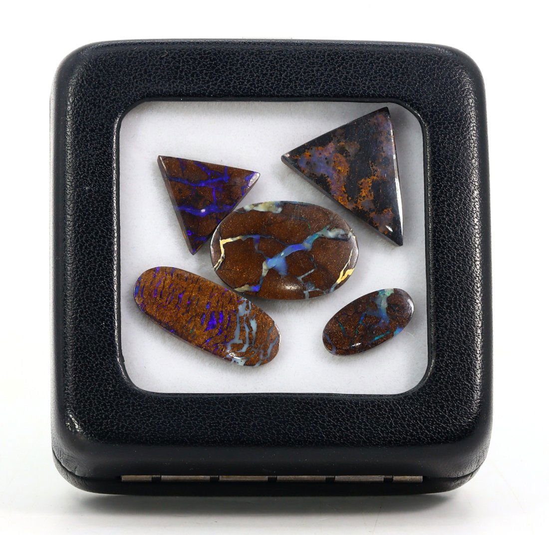 34.5Ct Box of Five Australian Koroit Yowah Boulder Opal Cabochon (1 of 2)
