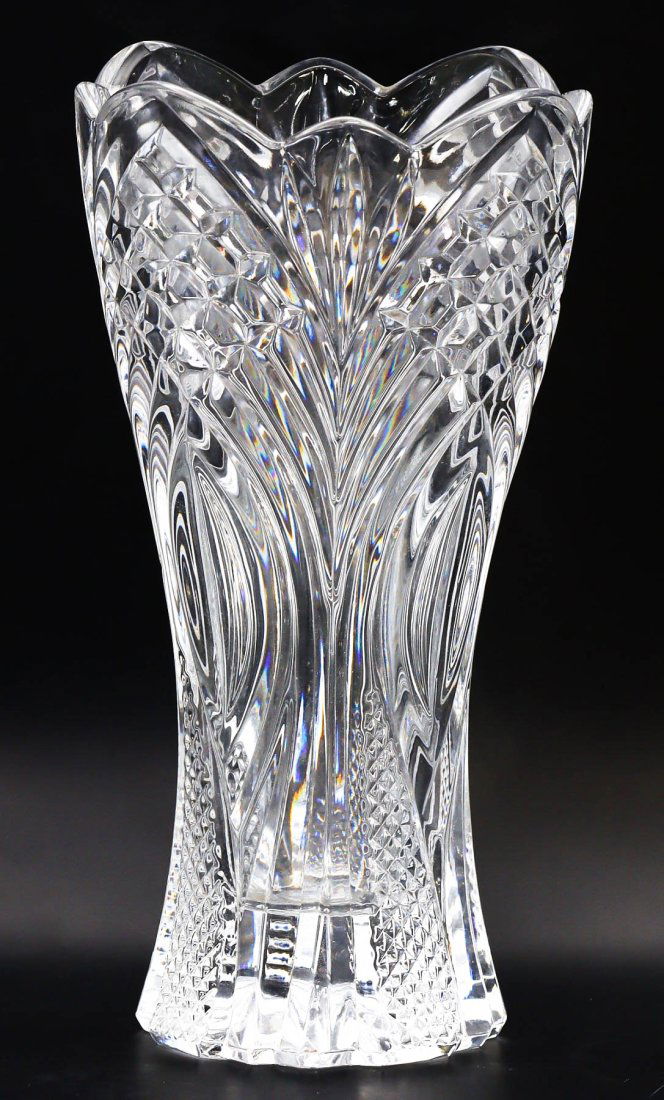 Vintage Czech Bohemian Classical American Brilliant Cut Crystal Vase (1 of 3)