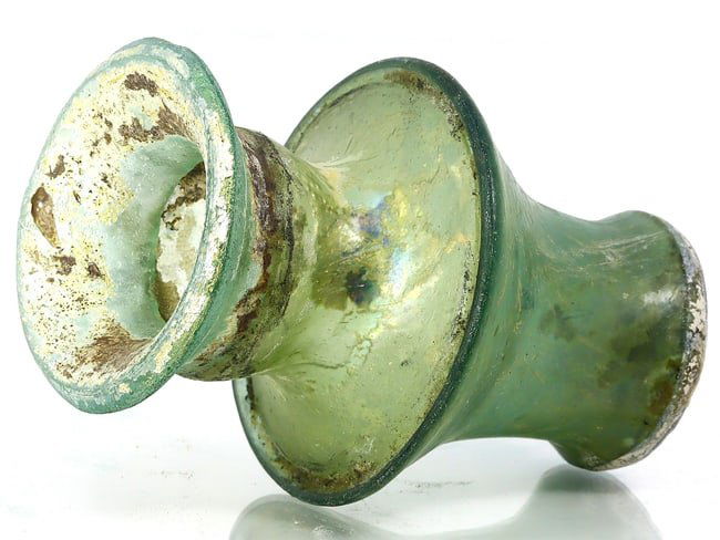 An Ancient Western Asiatic Roman Glass Unguentarium Flask Vessel Art Antique (1 of 4)