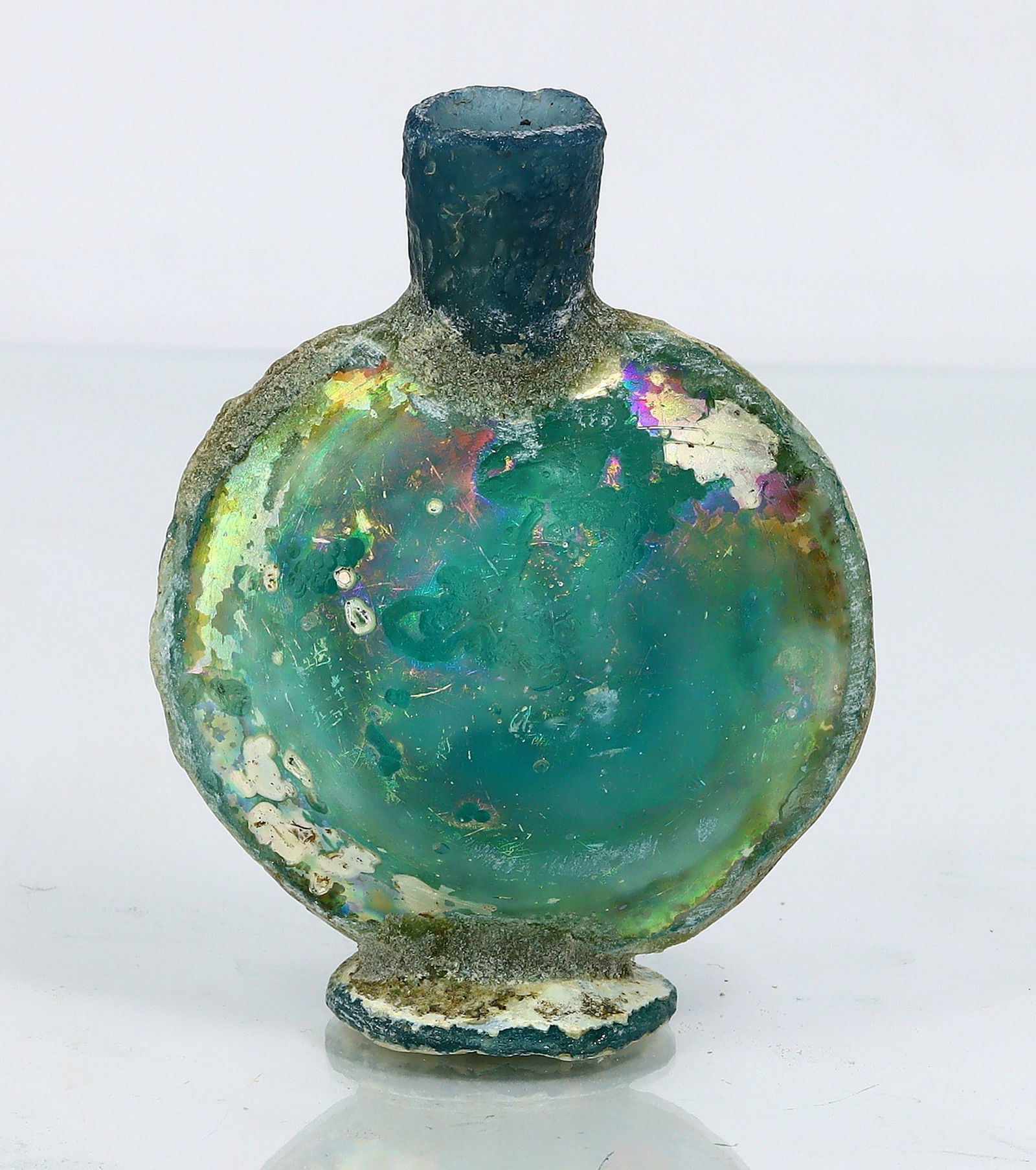 An Ancient Western Asiatic Roman Glass Unguentarium Flask Vessel Art Antique (1 of 4)