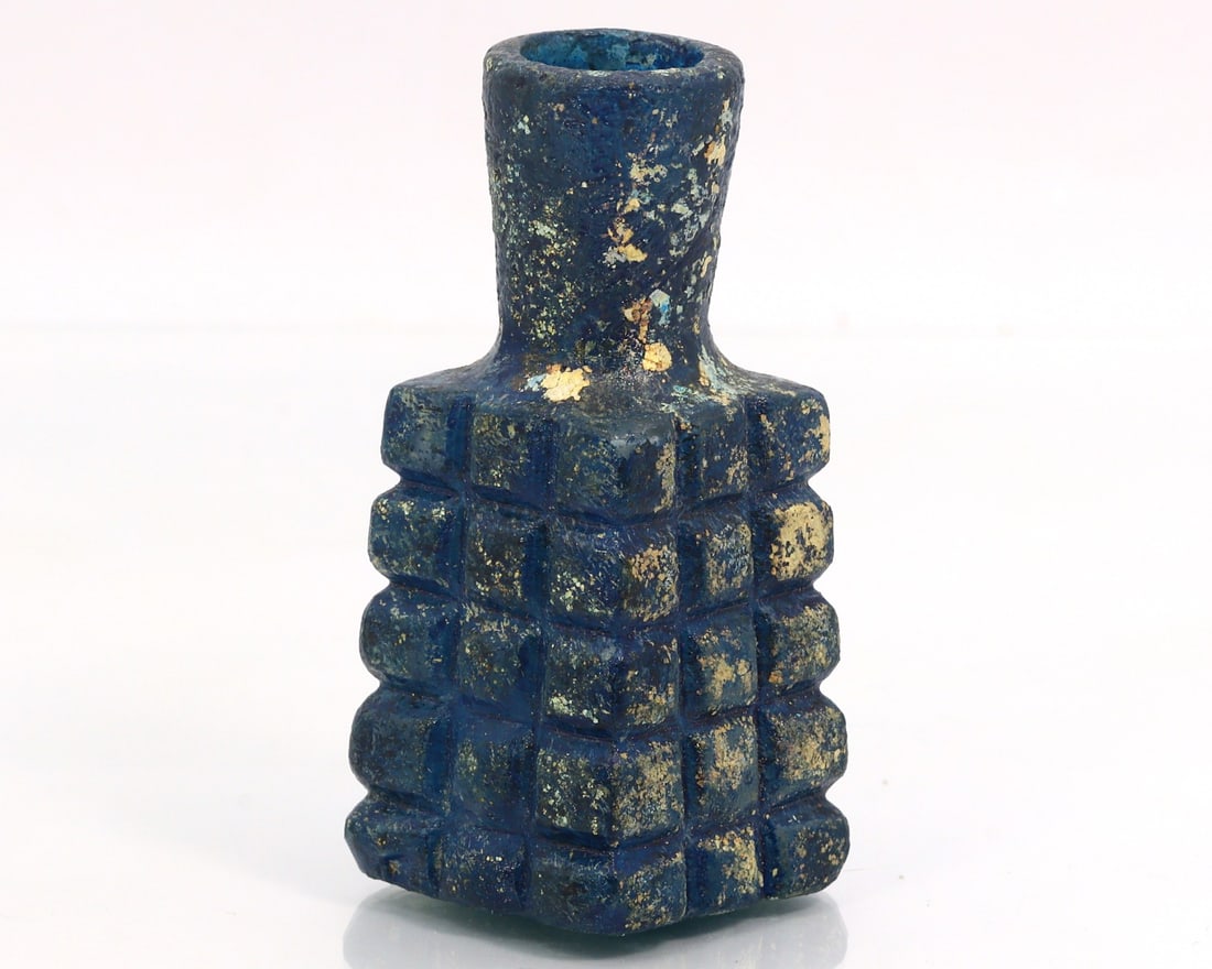 An Ancient Western Asiatic Roman Glass Unguentarium Flask Vessel Art Antique (1 of 4)