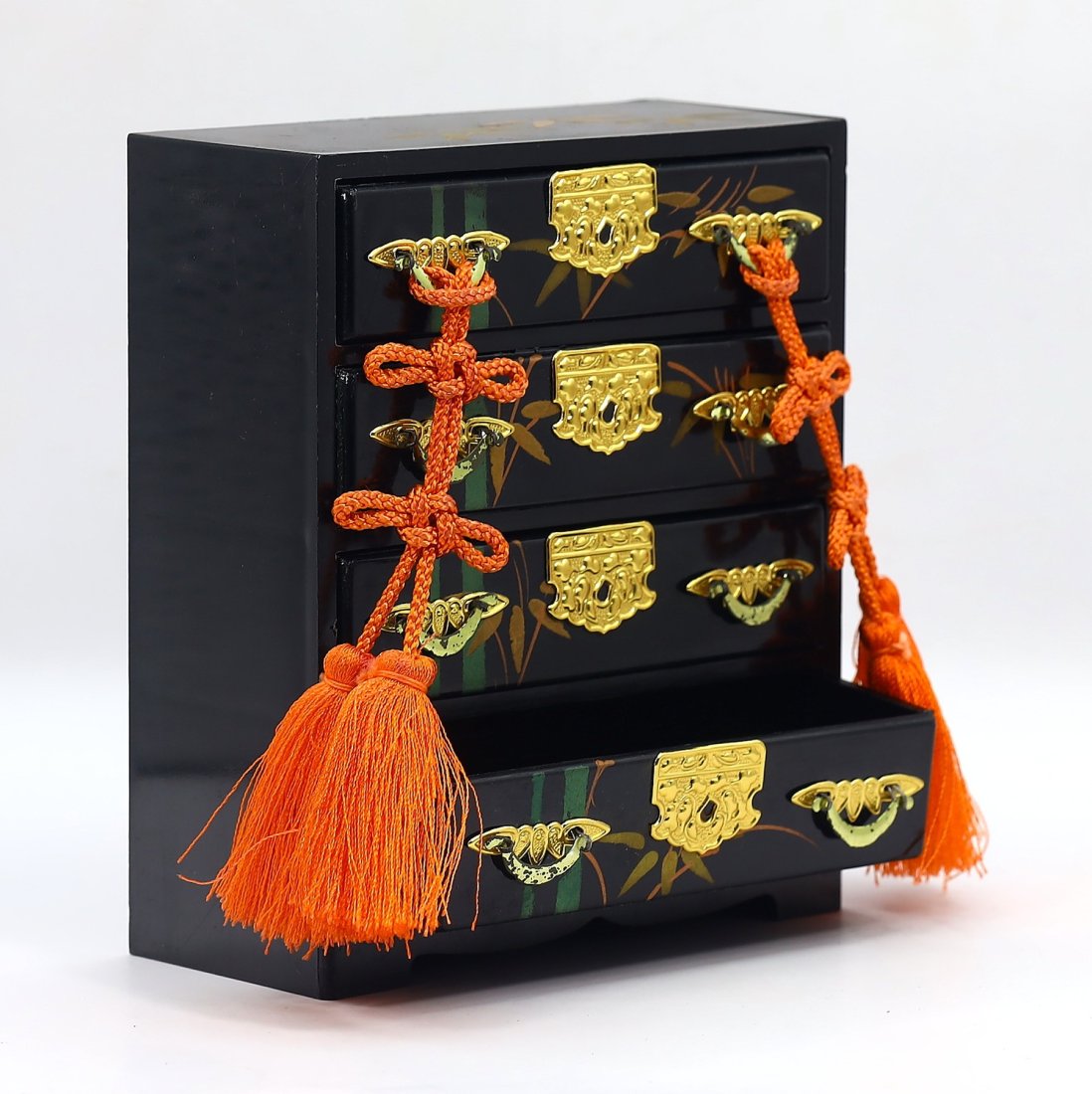 Vintage Japanese Hina Doll Lacquer Chest Girls Day Wood Decoration Makie (1 of 3)