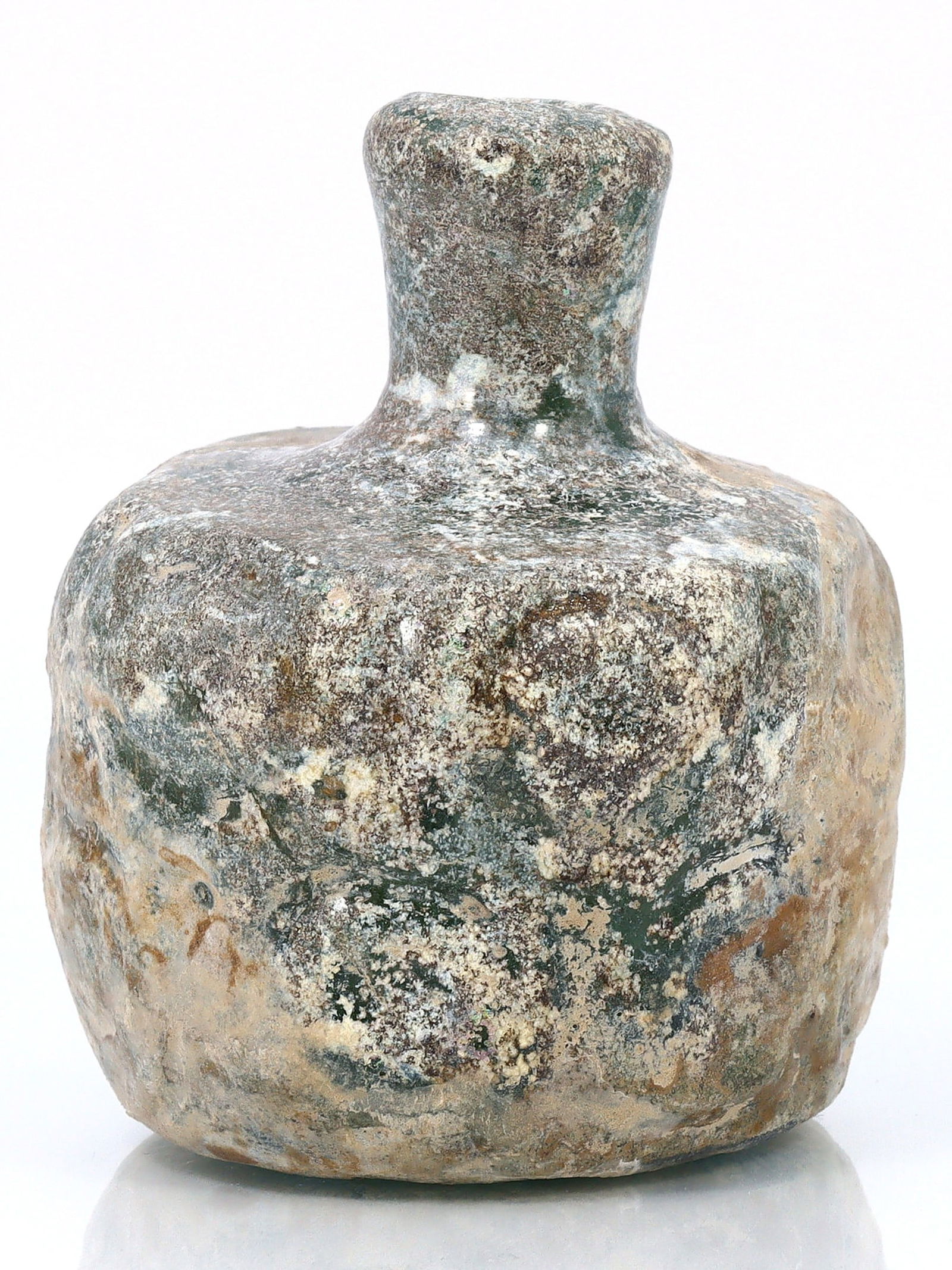 An Ancient Western Asiatic Roman Glass Unguentarium Flask Vessel Art Antique (1 of 4)
