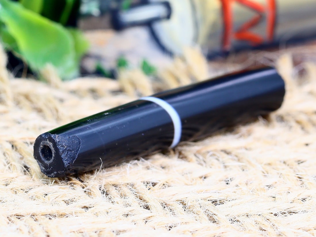 Antique Vintage Old Tibetan Pyu Striped Agate Bead: 42.8x7.5mm Weight: 22 carat (Before Packing) Thousand Planet Auction House Season 5: Ten2Go Antique Beads Collection Auction. A bargain hunter's, fixer-upper's, and pack-rat's dream come true! Our Ten