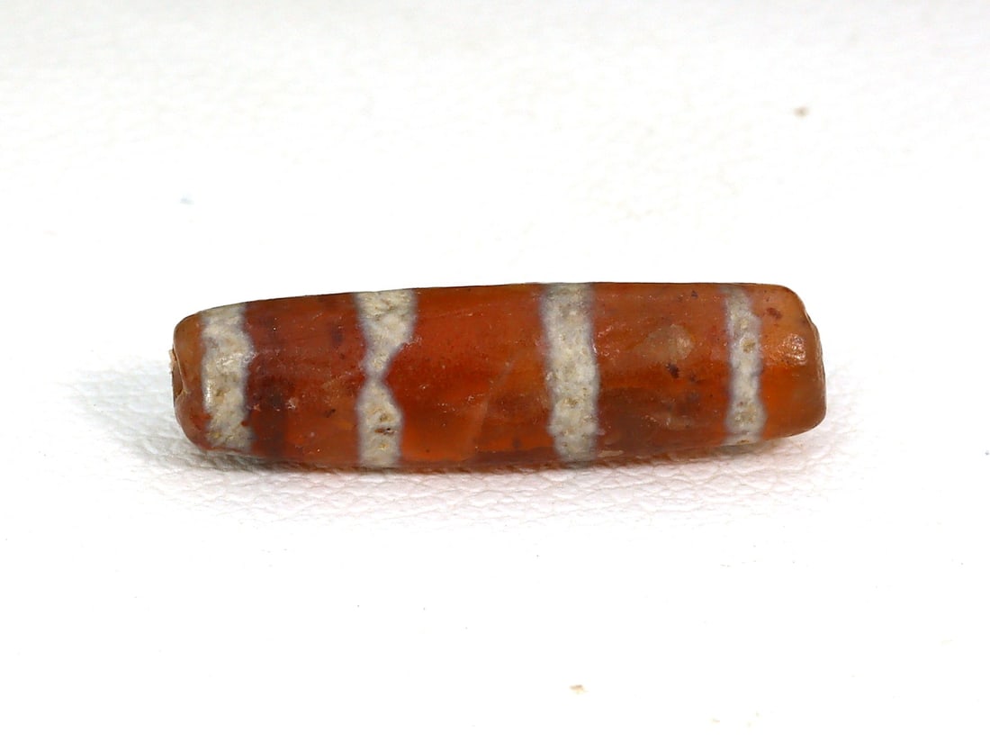 Antique Vintage Old Tibetan Pyu Four Stripes Chung dZi Bead (1 of 3)