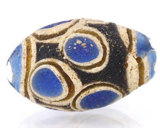 An Ancient Western Asiatic Glass Bead With Stratified Eyes Art Glass Paperweights (1 of 3)