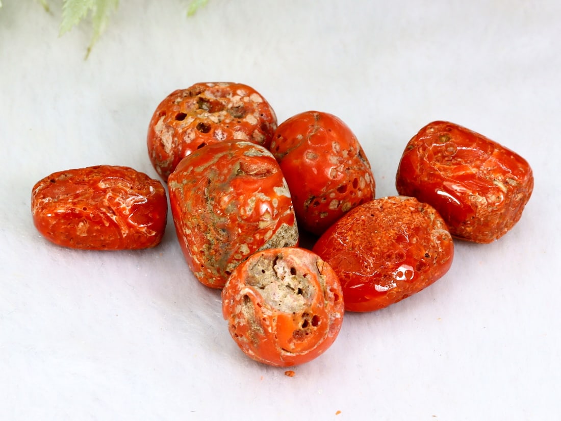 Old Himalayan Tibetan Red Coral Beads Lot Collection (1 of 2)