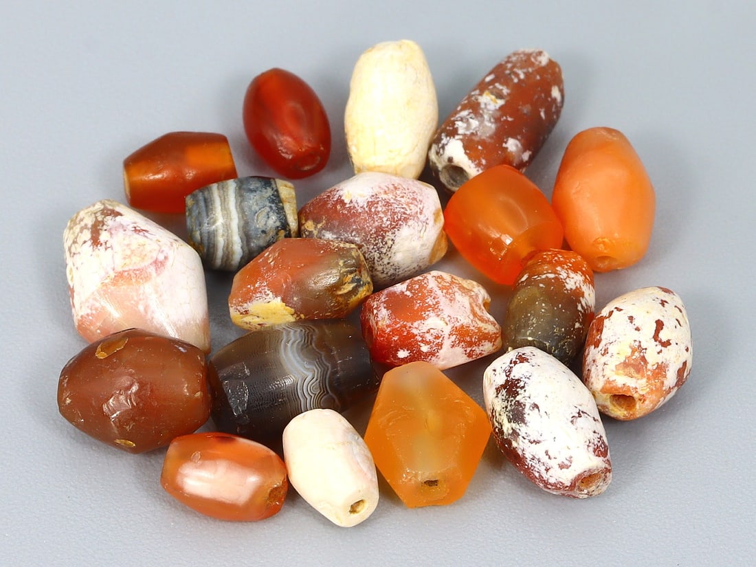 Group of Ancient Western Asiatic Agate Carnelian Beads (1 of 2)