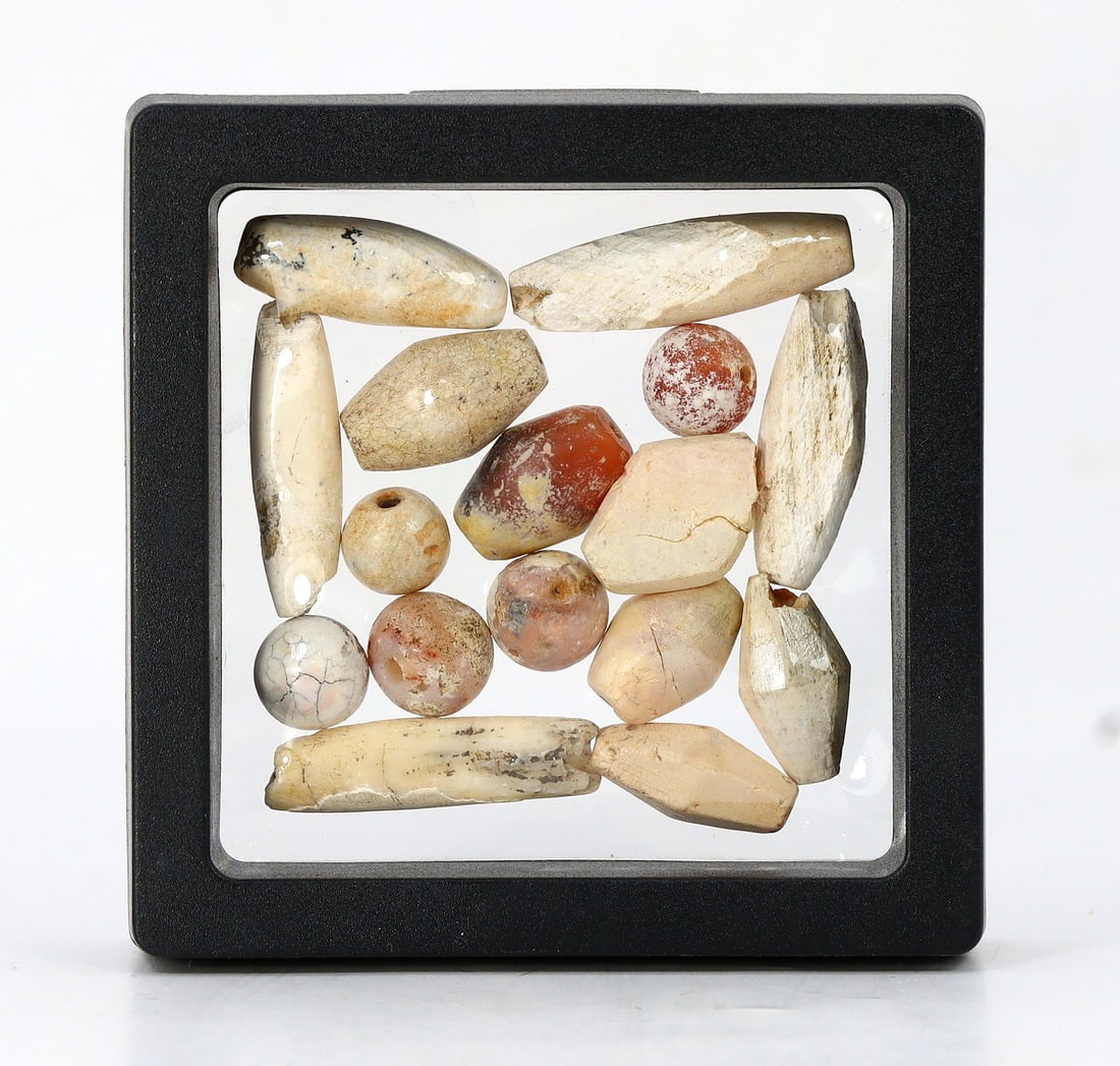 Collection of Ancient Western Asiatic Agatic Carnelian Beads (1 of 2)