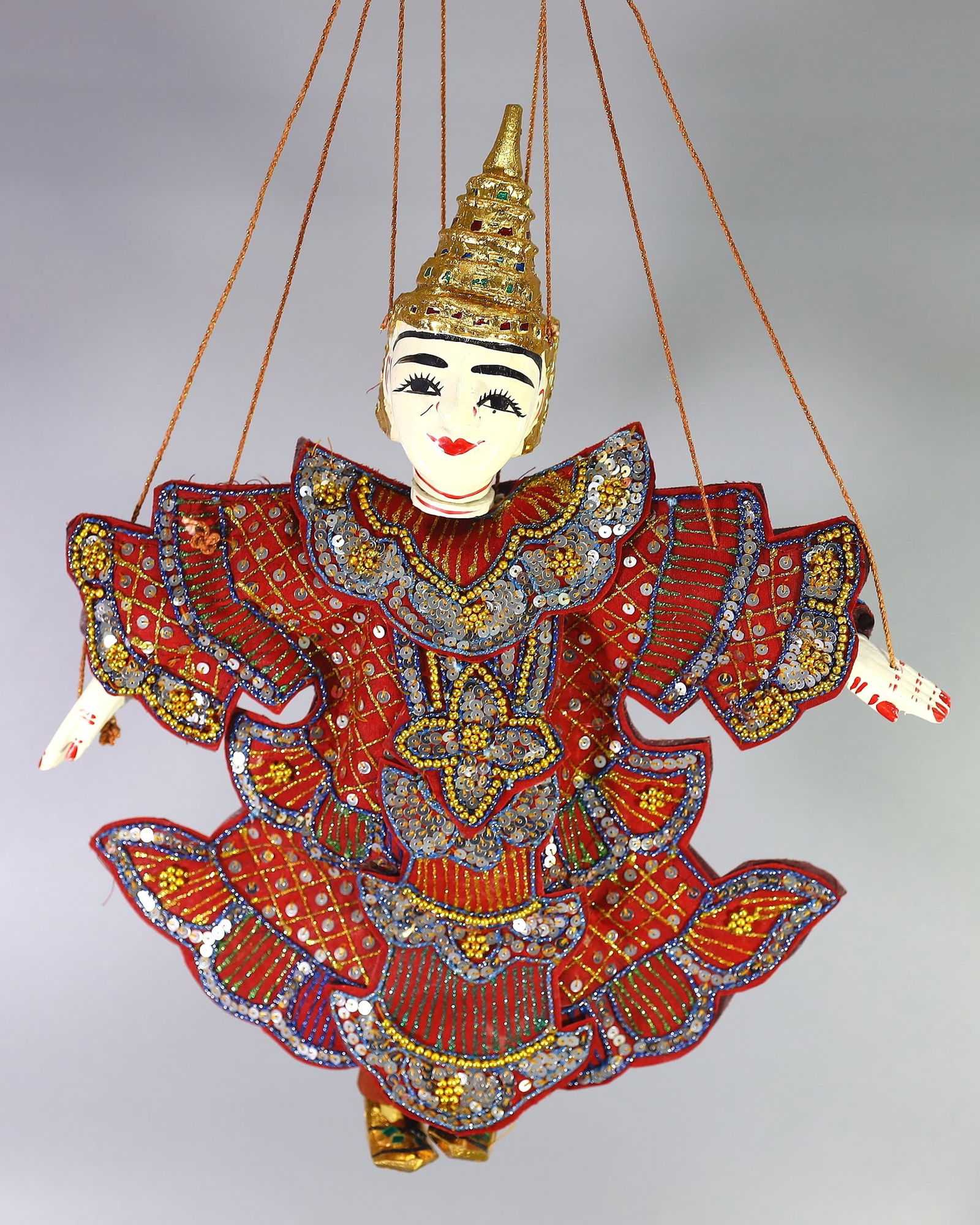 Traditional Southeast Asian Yoke Thay Marionette String Puppet (1 of 2)