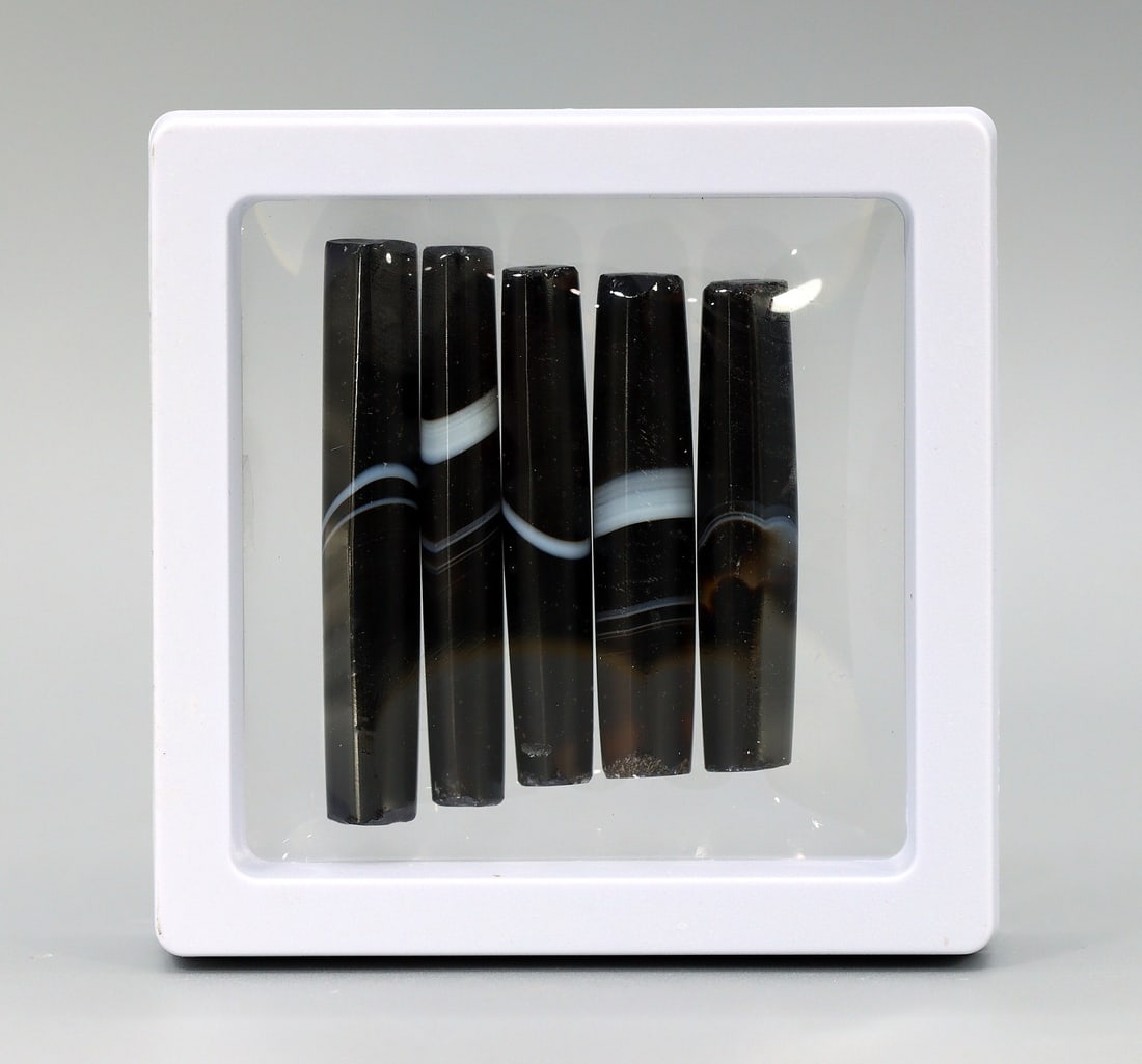 Collection of Ancient Tibetan Banded Agate Beads (1 of 2)