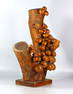 Vintage Japanese Mushroom Wood Carving Sculpture