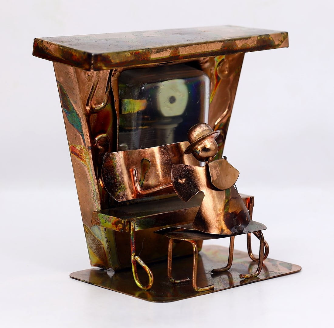 Handmade Tin Music Box Player Piano Display Sheet Music Maker Music Box (1 of 4)