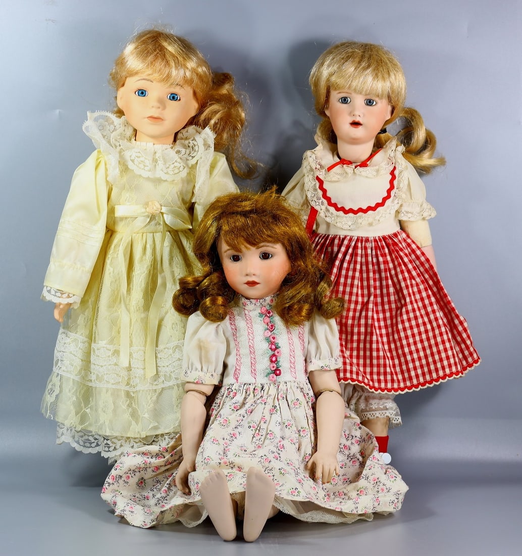 Collection of 3 Vintage Porcelain Doll Toys (1 of 2)