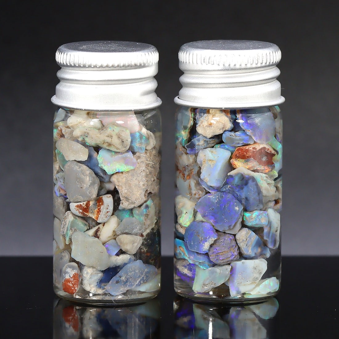 117.5Ct Collection of Australian Lightning Ridge Opal Rough Jar (1 of 2)