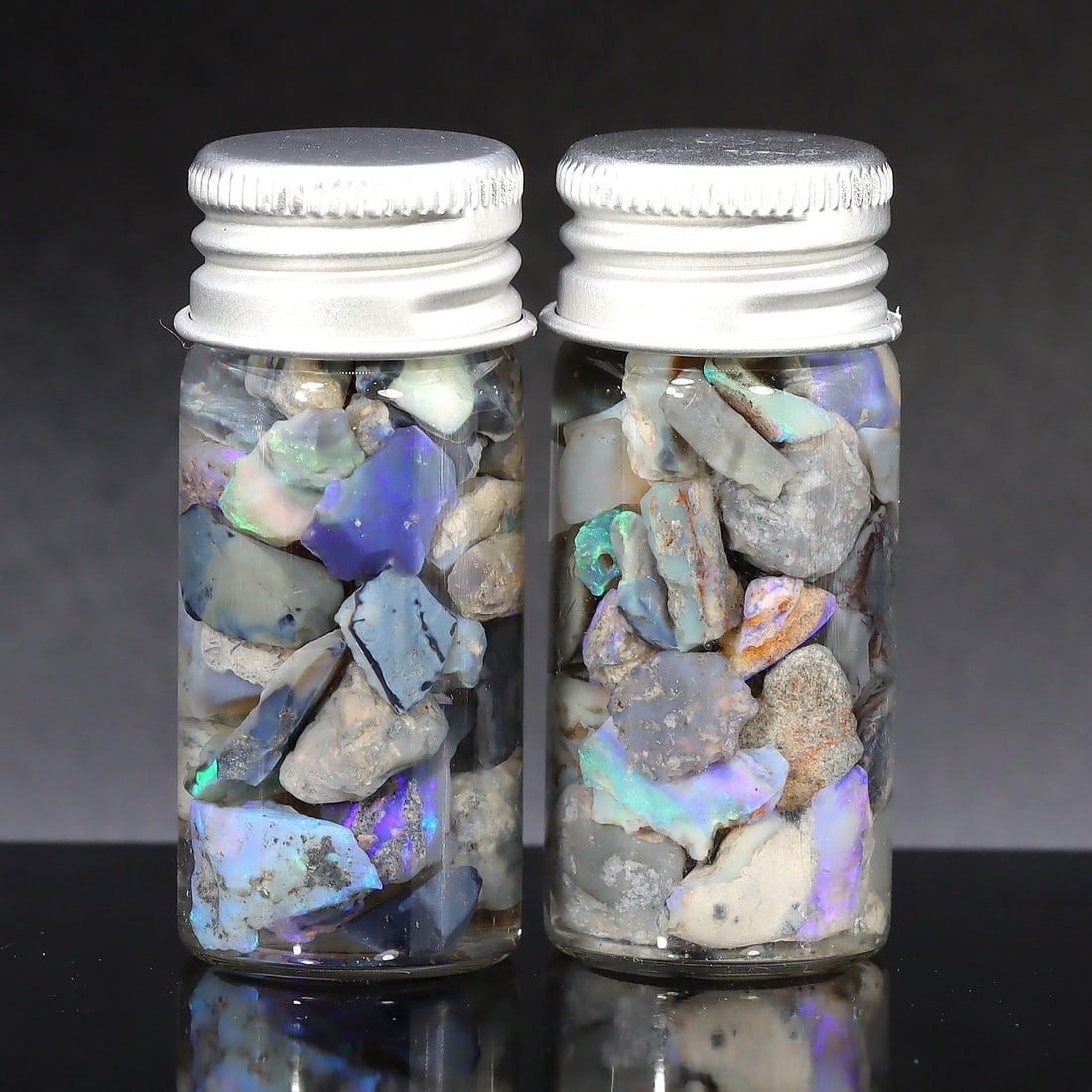 120Ct Collection of Australian Lightning Ridge Opal Rough Jar (1 of 2)