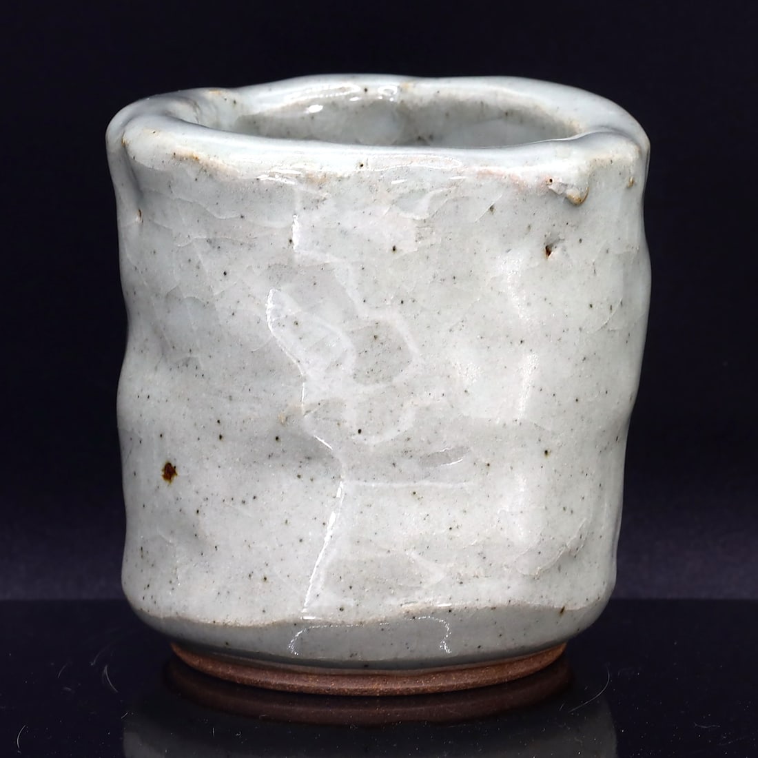 Artistic Signed Japanese Ceramic Matcha Cup Bowl Artwork: 8x8cm Weight: 478 grams