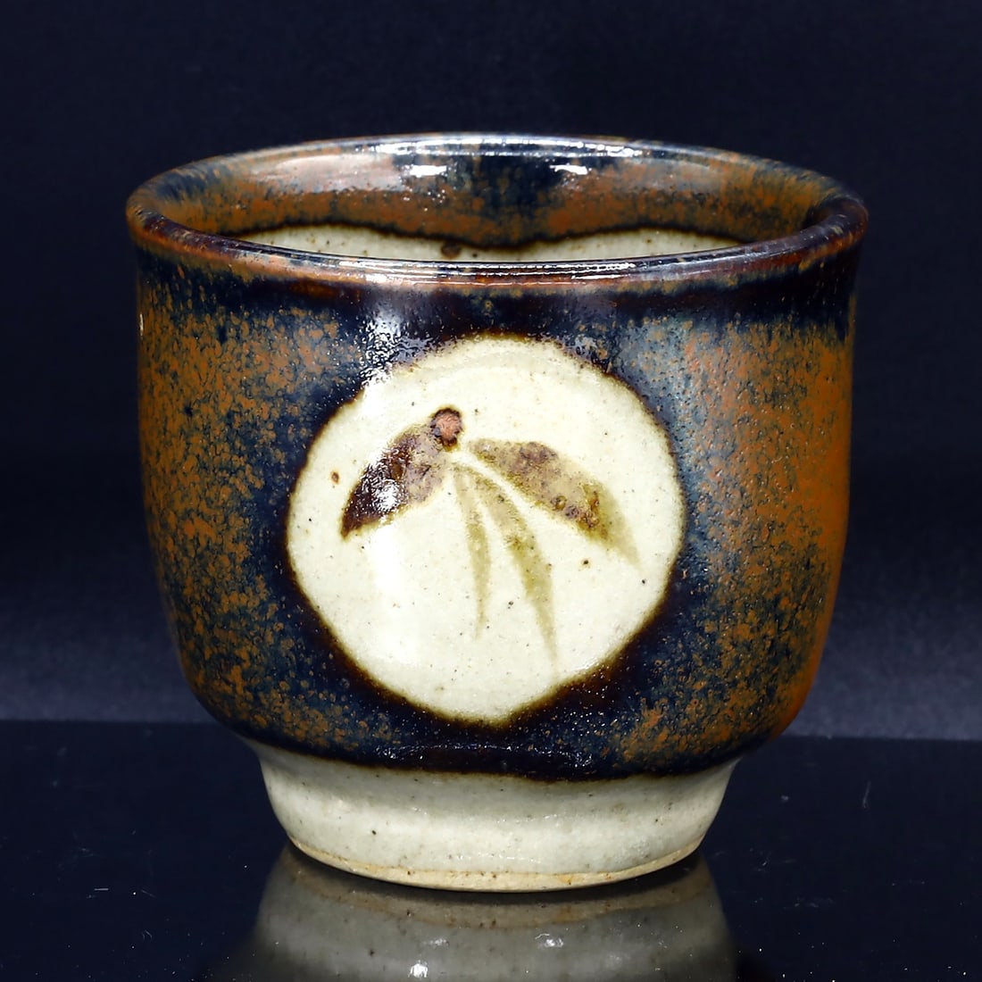 Vintage Japanese Guinomi Sakazuki Ceramic Lipped Sake Cup (1 of 4)